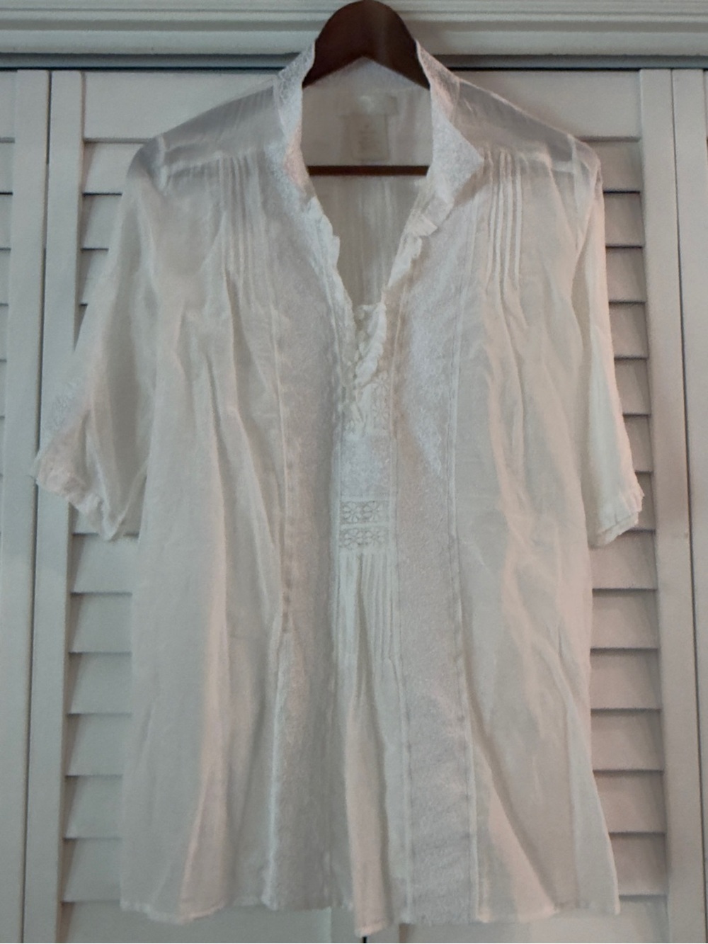 MM Couture Cotton Silk Bohemian Blouse - Size XS
